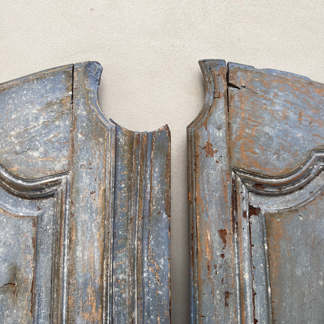 Antique french blue decorative double doors