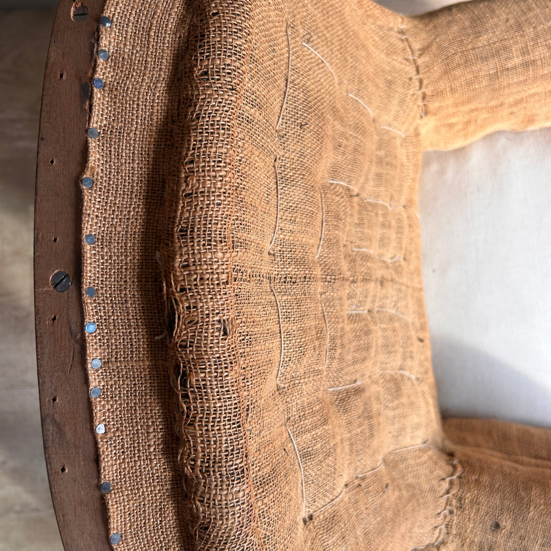 Antique French Deconstructed Armchair &amp; Footstool | Louise