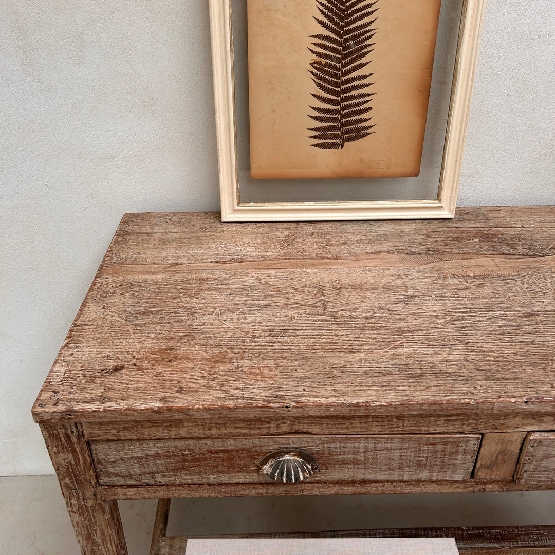 Vintage Whitewashed Teak Dressing Table | Yasmin