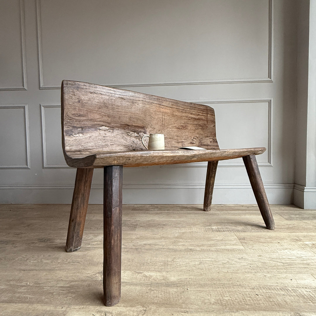 Small vintage hand carved bench | Arnold