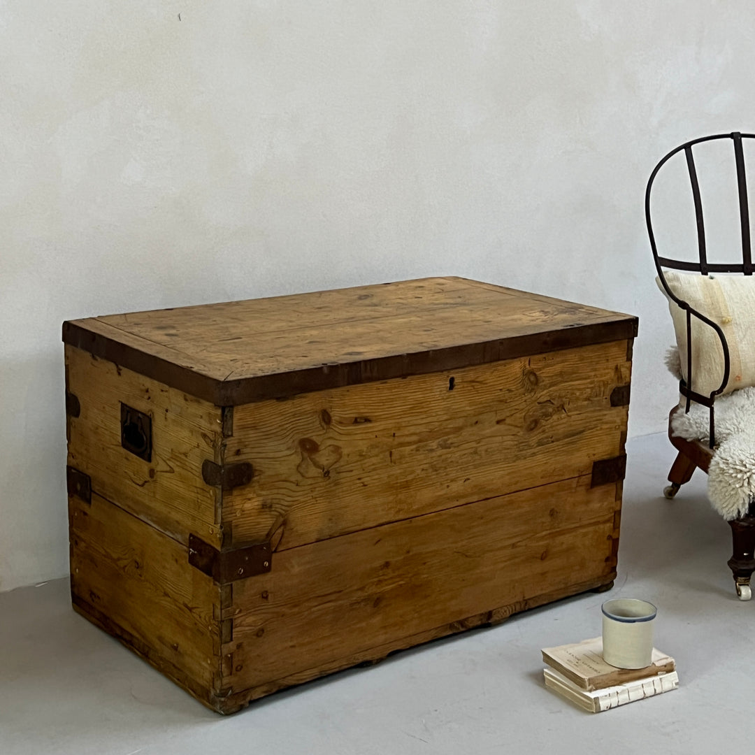 Antique Wooden Blanket Box | Jonathan