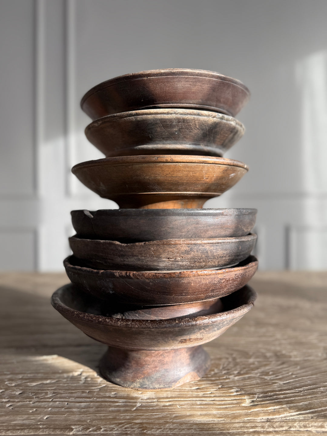 Antique hand turned wood bowl | Batak