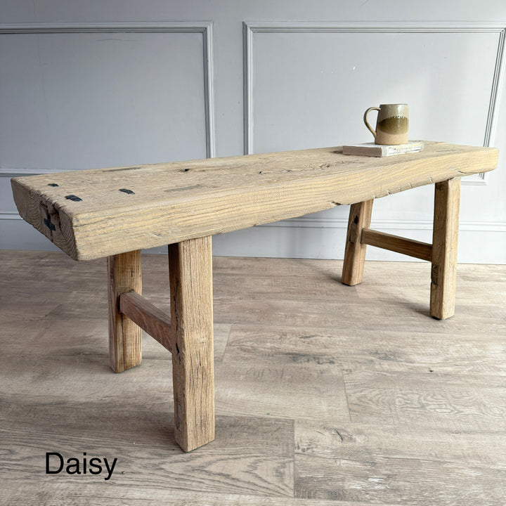 Unique rustic benches above 120cm long