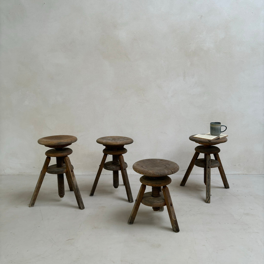 Antique Pottery Studio Stools