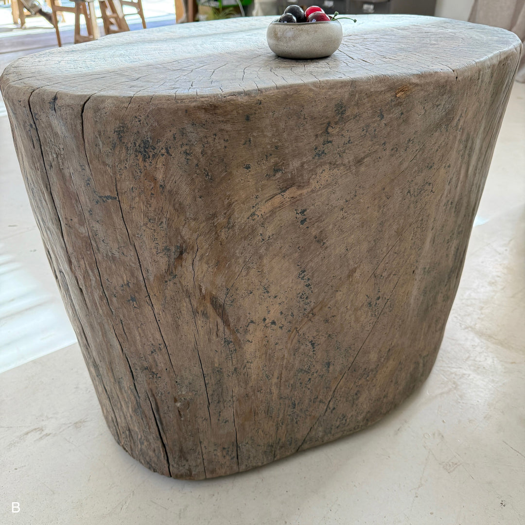 Natural Tree Trunk Side Table