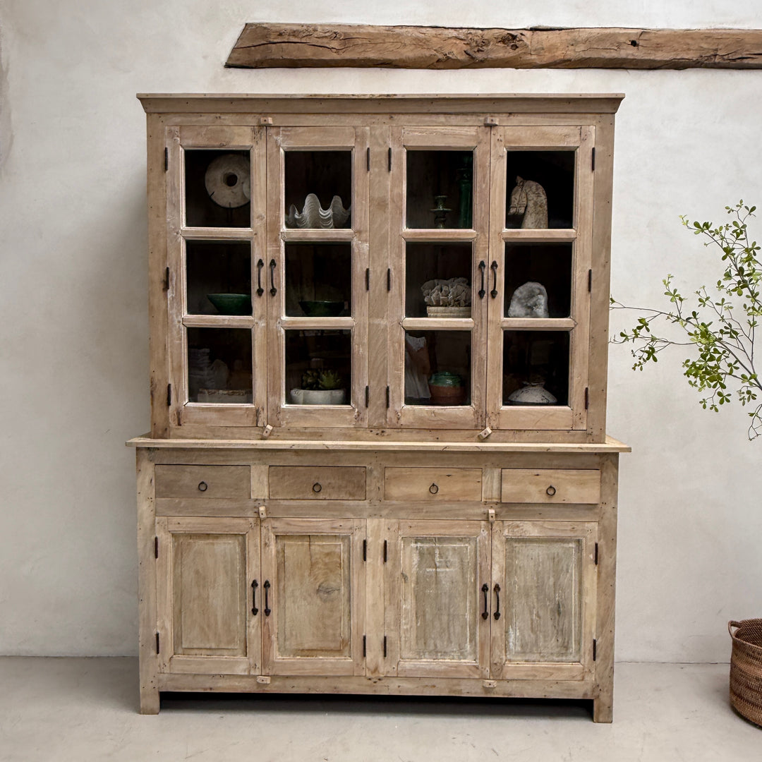 Reclaimed Whitewashed Glazed Cabinet | Solid Wood Dresser Willow