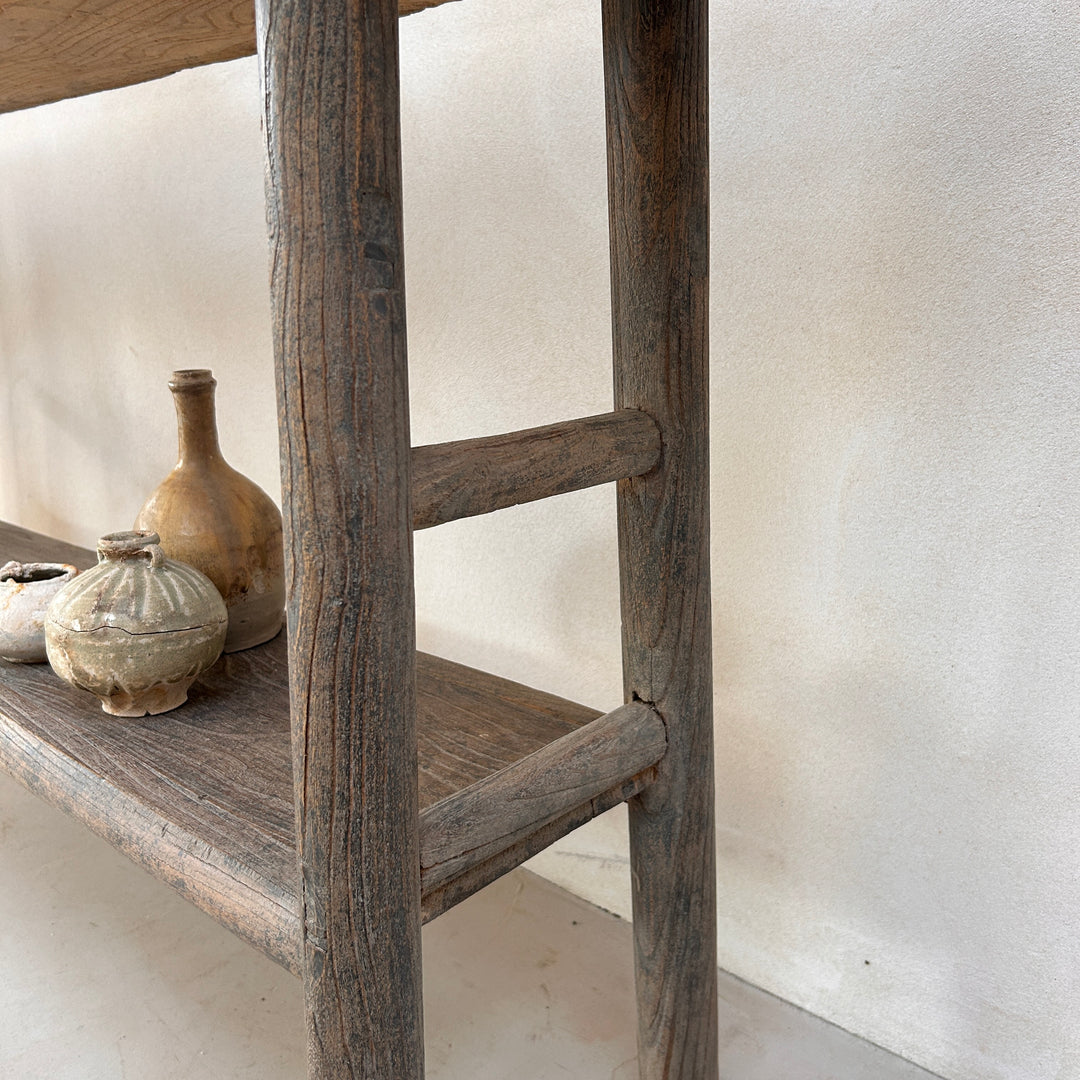 Antique rustic elm console table | Gus