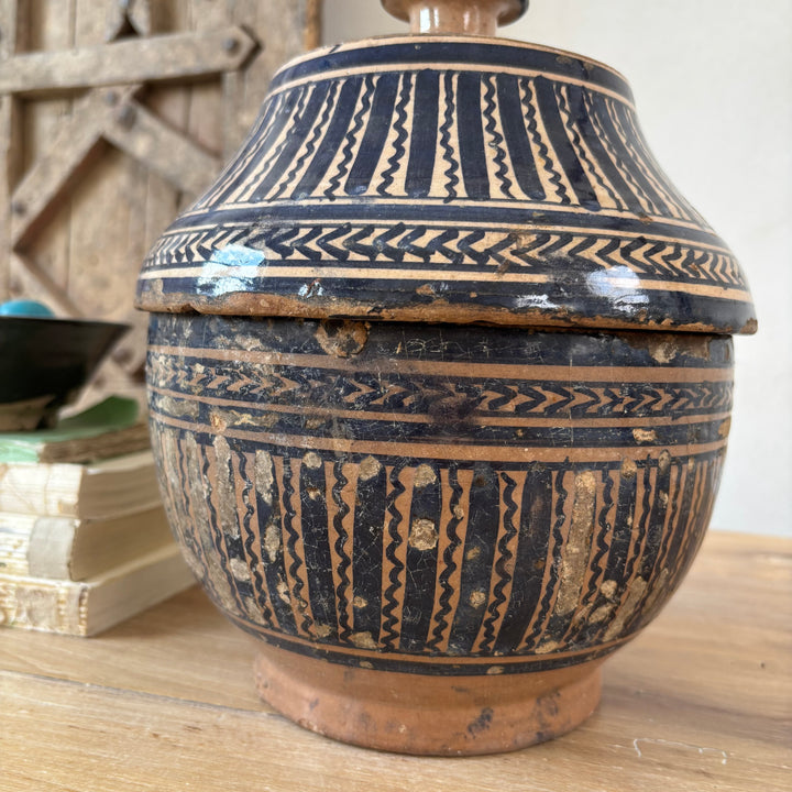 Antique Moroccan Safi Jubbaha Pot | Menna