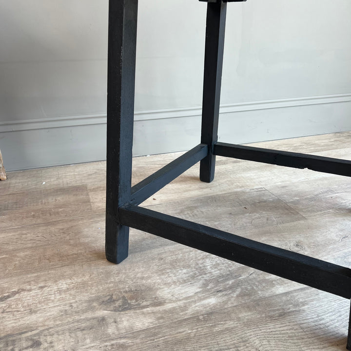 Vintage Polished Marble Top Square Side Table | Caister