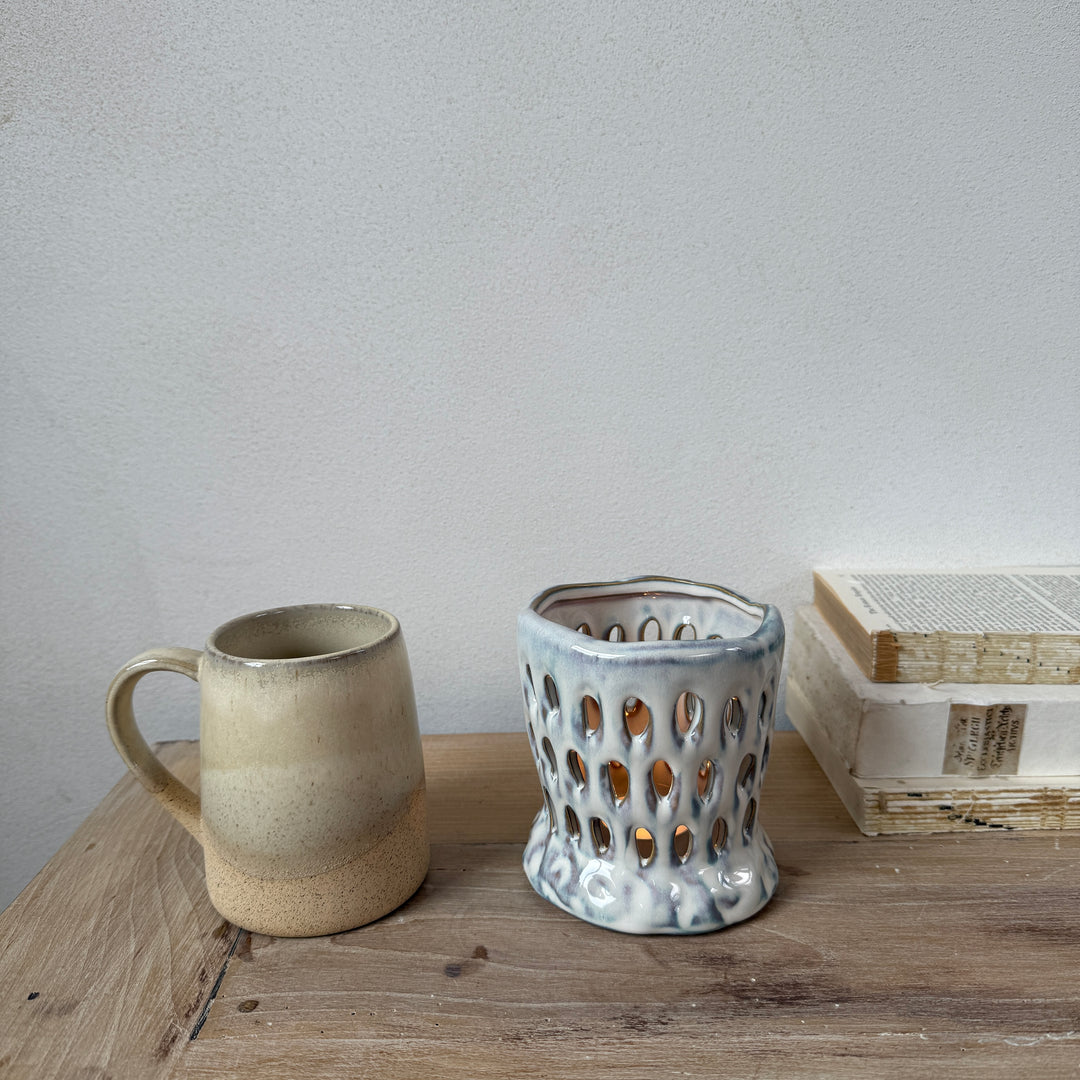 Ceramic Glazed Candle Holder