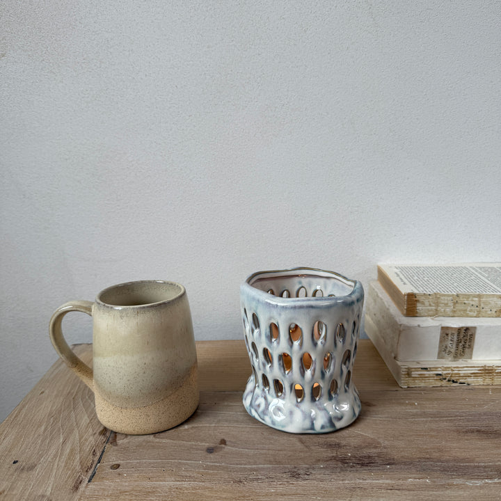 Ceramic Glazed Candle Holder