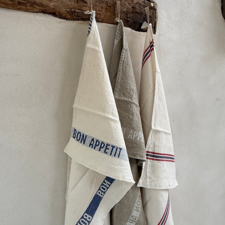 Bon Appetit Tea Towel Natural & White