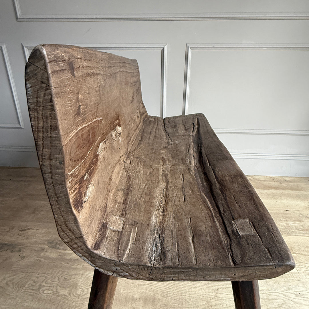 Small vintage hand carved bench | Arnold