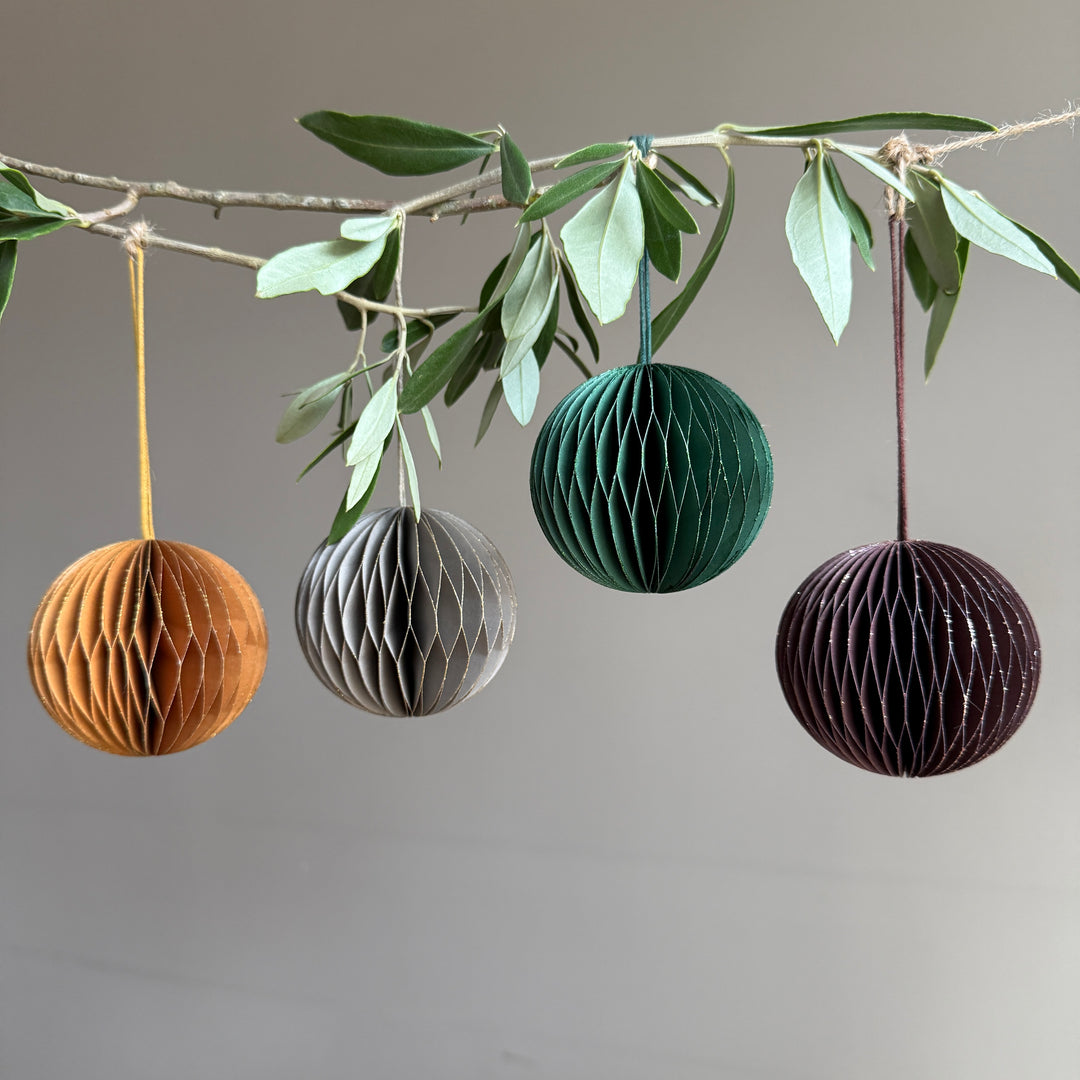 Jewel Tone Paper Baubles | Set of Four