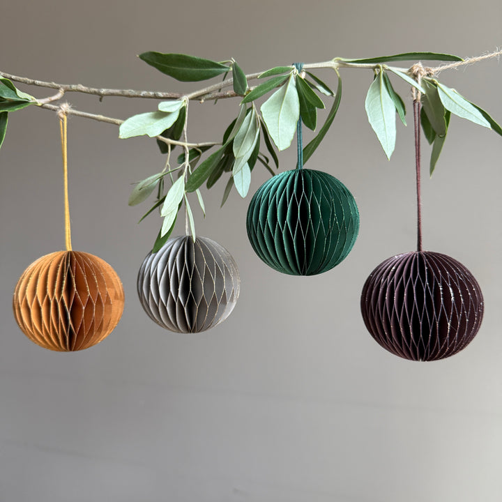 Jewel Tone Paper Baubles | Set of Four