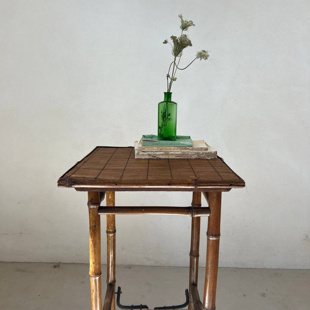 Vintage bamboo side table