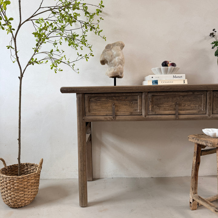 Antique dark wood console table | Hambledon