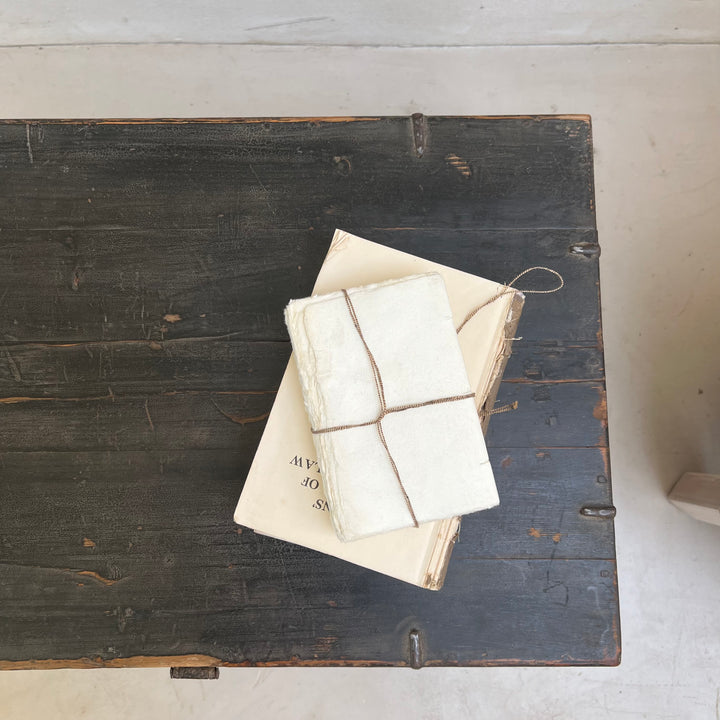 Antique black blanket box storage trunk | Copeland