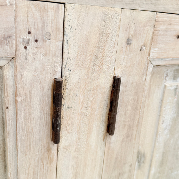Reclaimed Whitewashed Glazed Cabinet | Solid Wood Dresser Willow
