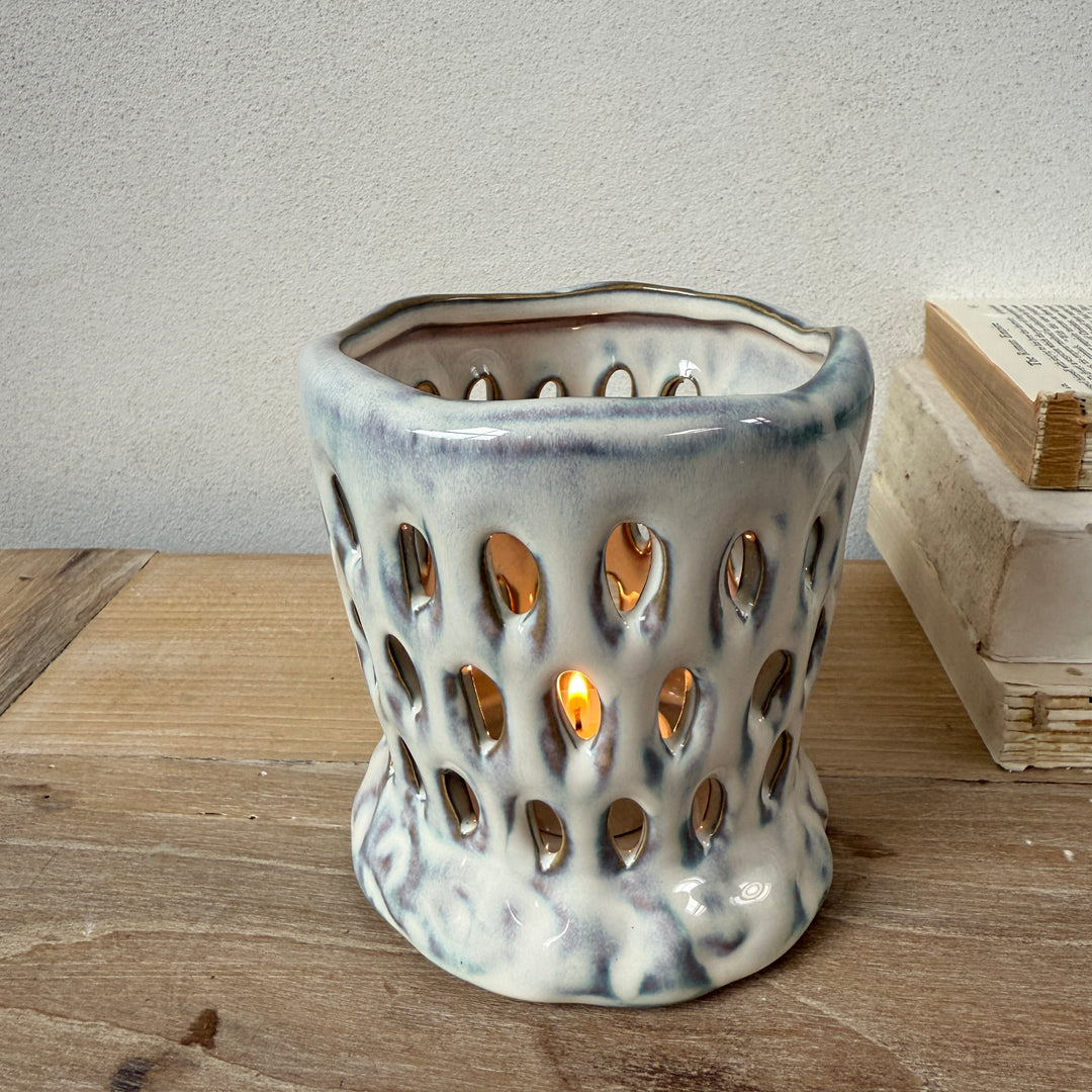 Ceramic Glazed Candle Holder