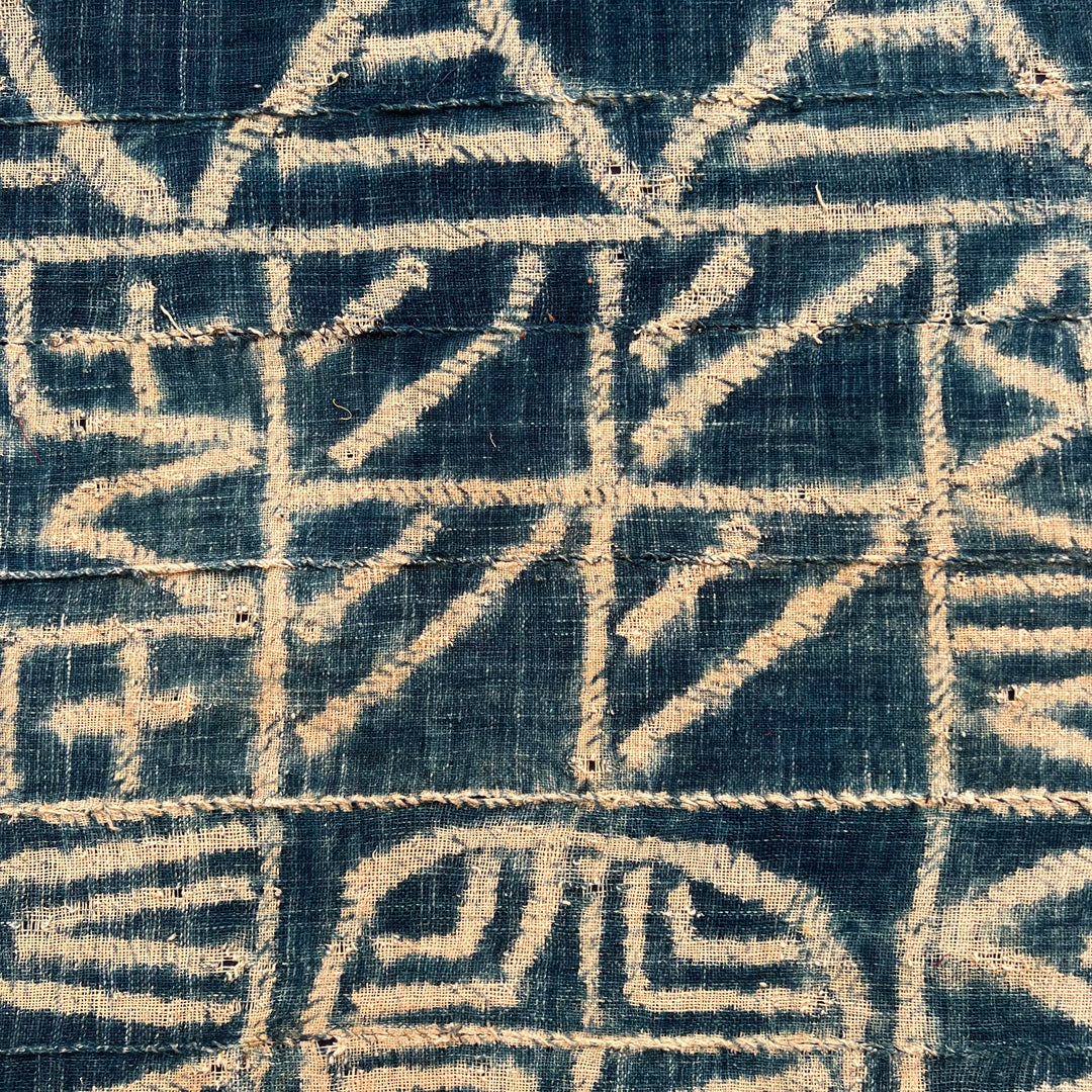 Antique Tribal Indigo Textile Artwork | 120 X 90