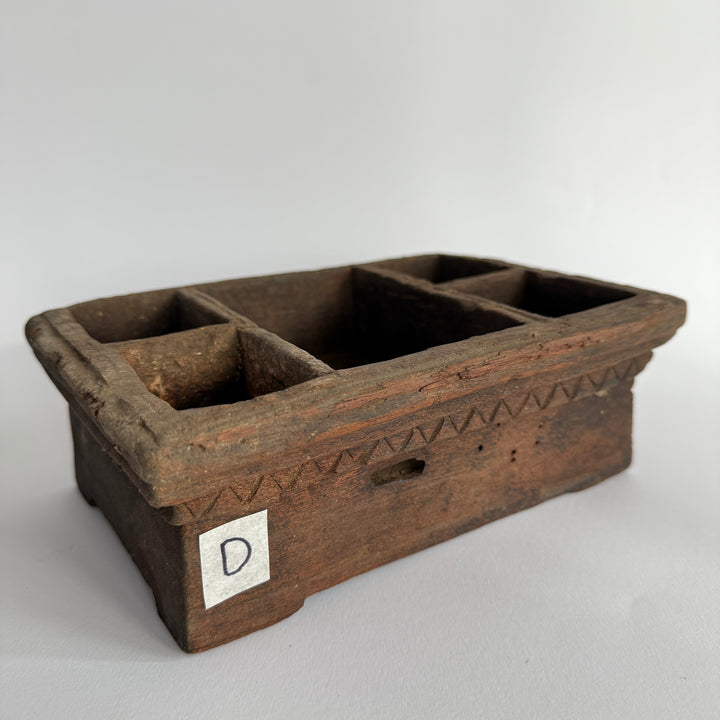 Rustic Antique Wooden Spice Tray