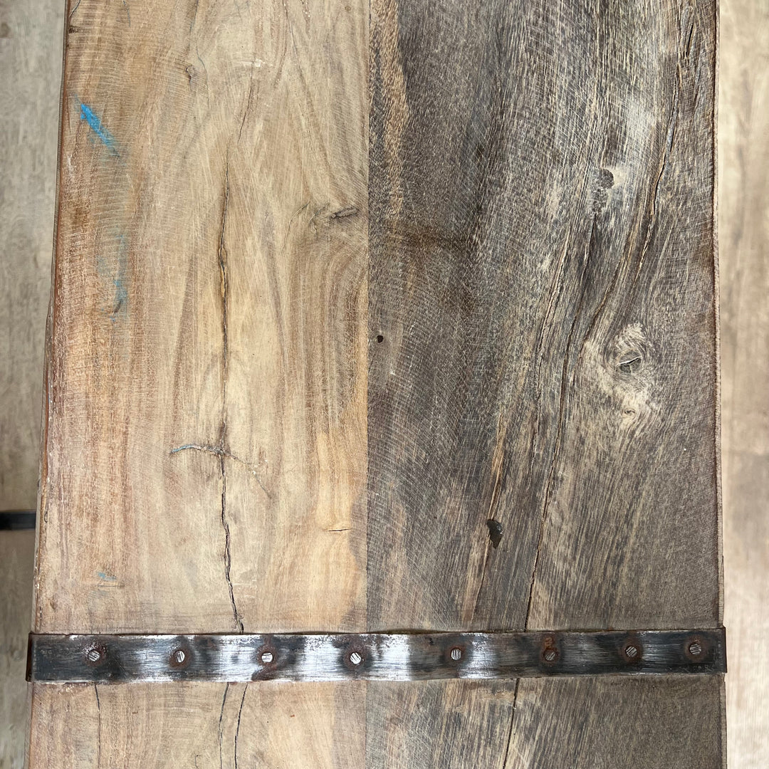 Reclaimed White Washed Benches