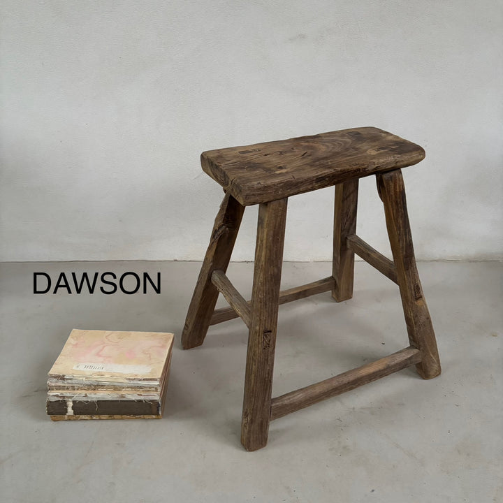 Rustic Wood Antique Stool (select from photo)