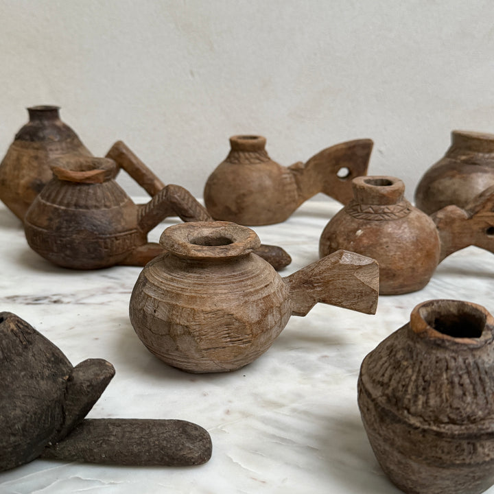 Antique Decorative Indian Wooden pot