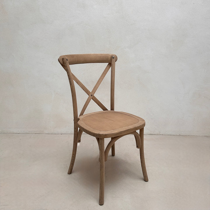 Wooden Cross Back Dining Chair