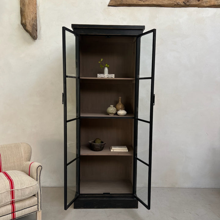 Glass Glazed Black Cabinet | Cookham