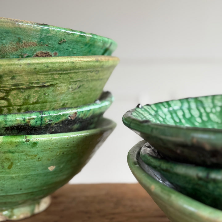 Moroccan Tamegroute Glaze Pottery Bowls