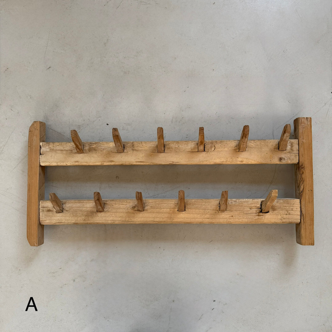 Small Antique Pale Timber Plough