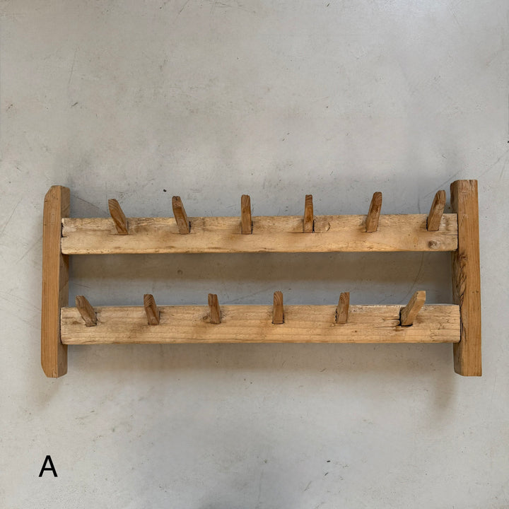 Small Antique Pale Timber Plough