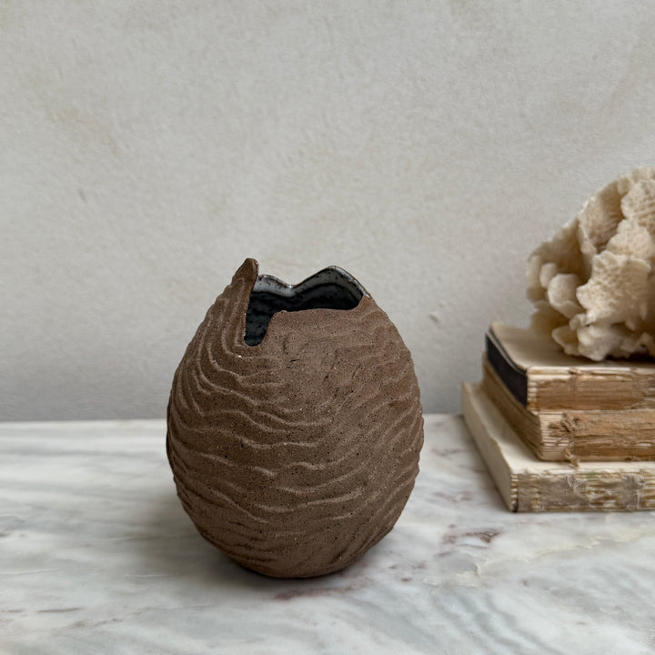 Small pear shaped vase | Oatmeal