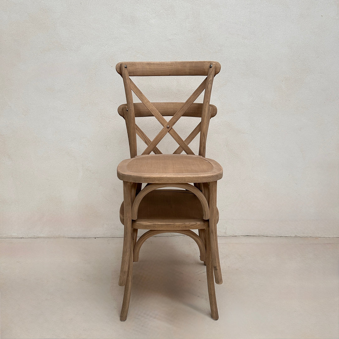 Wooden Cross Back Dining Chair