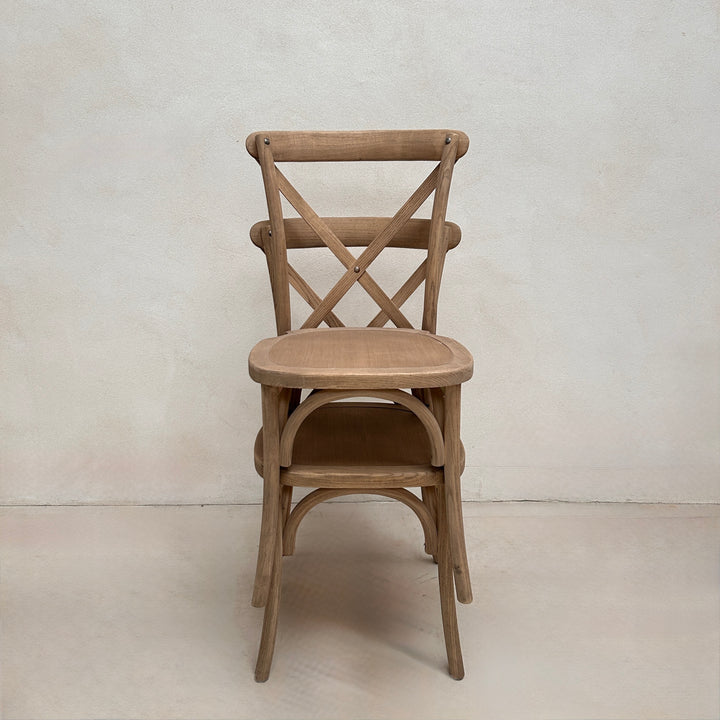 Wooden Cross Back Dining Chair