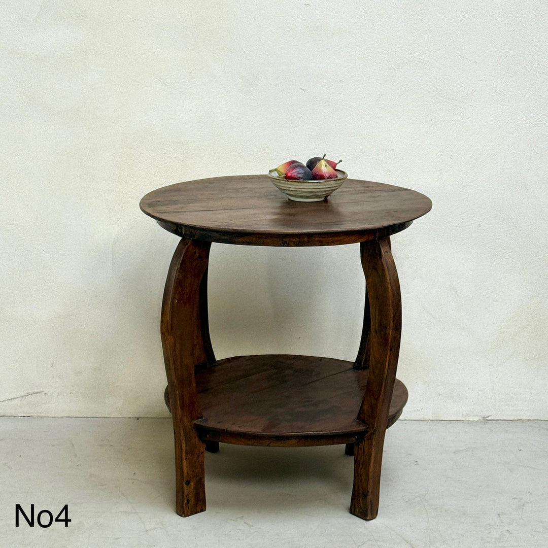 Antique Art Deco Round Side Tables