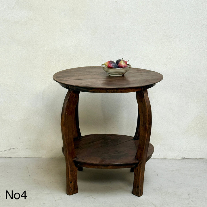 Antique Art Deco Round Side Tables