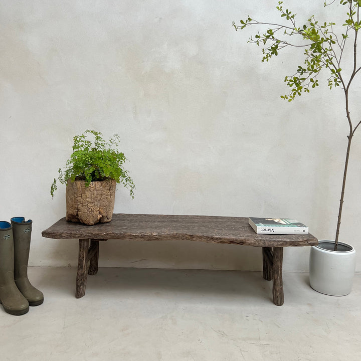 Antique Dark Wood Bench | Ziggy