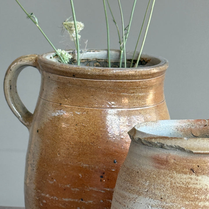 Antique French Stoneware Pitcher | Single Handle