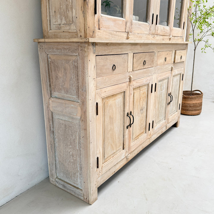 Reclaimed Whitewashed Glazed Cabinet | Solid Wood Dresser Willow