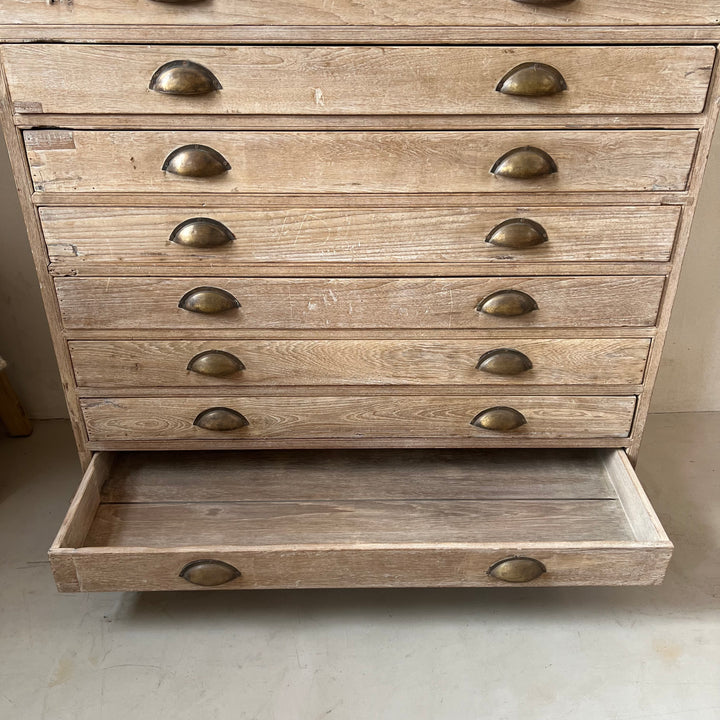 Vintage Architects Plan Chest Of Drawers | Seva