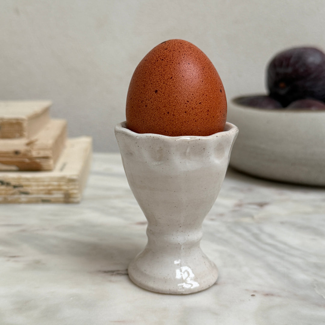 Hand made egg cup white | Florence