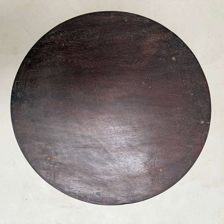 Vintage Dark Wood Bobbin Table
