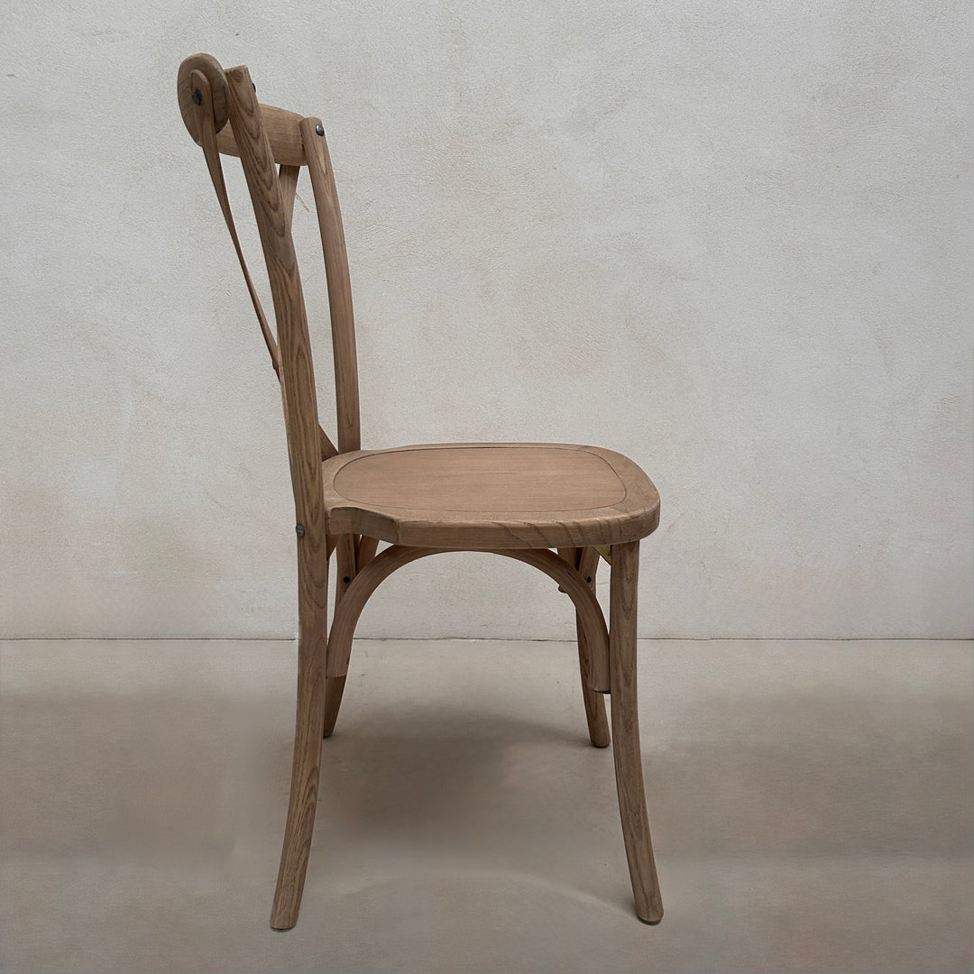 Wooden Cross Back Dining Chair