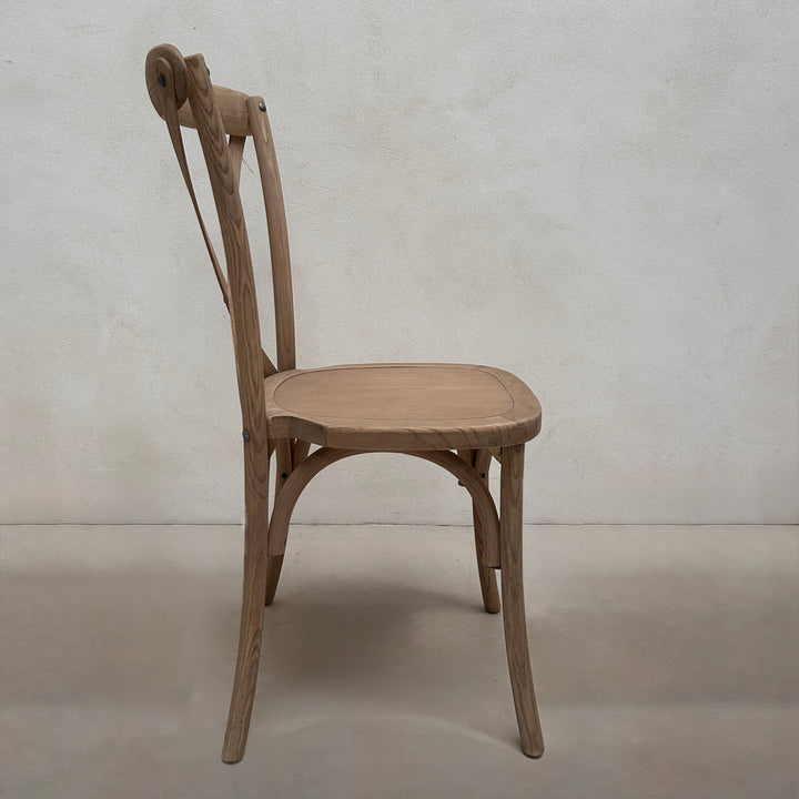 Wooden Cross Back Dining Chair