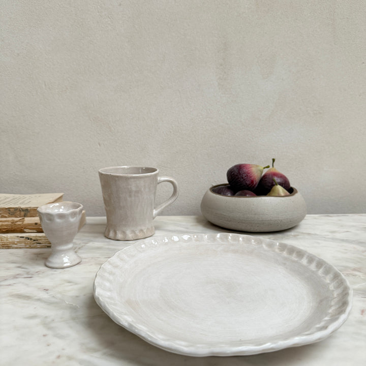 Hand made small plate white | Florence