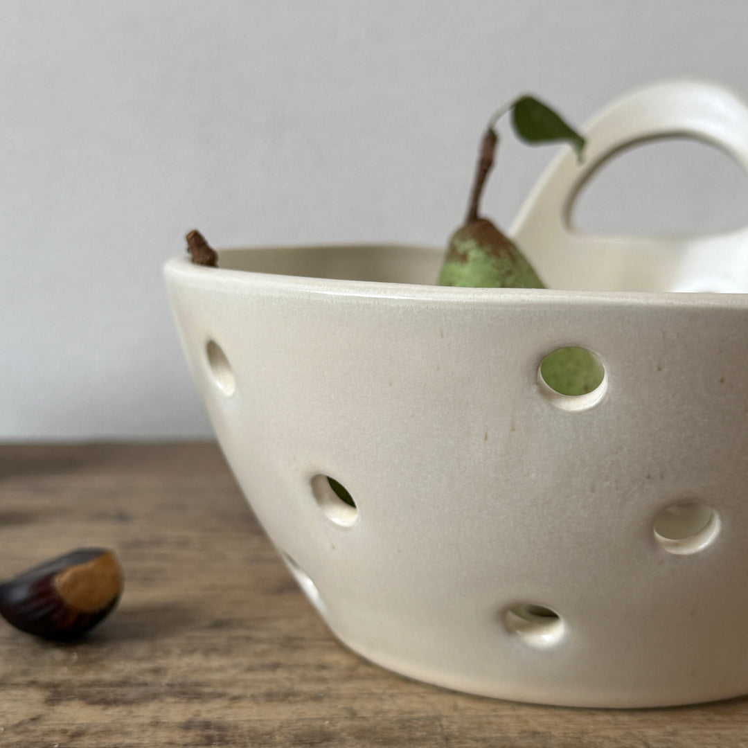 Handmade Stoneware Kitchen Strainer
