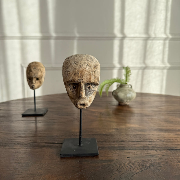 Primitive wooden face sculpture | Father